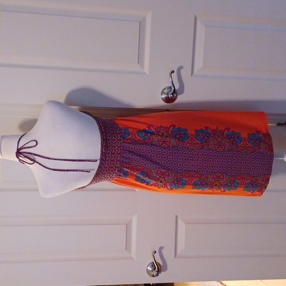 💙🌺Derek Heart Colorful Patterned Dress - Picture 7 of 11